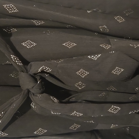 EUC White House Black Market Black Ruffled Tiered Mini Dress Women's Size XXS - Picture 4 of 9